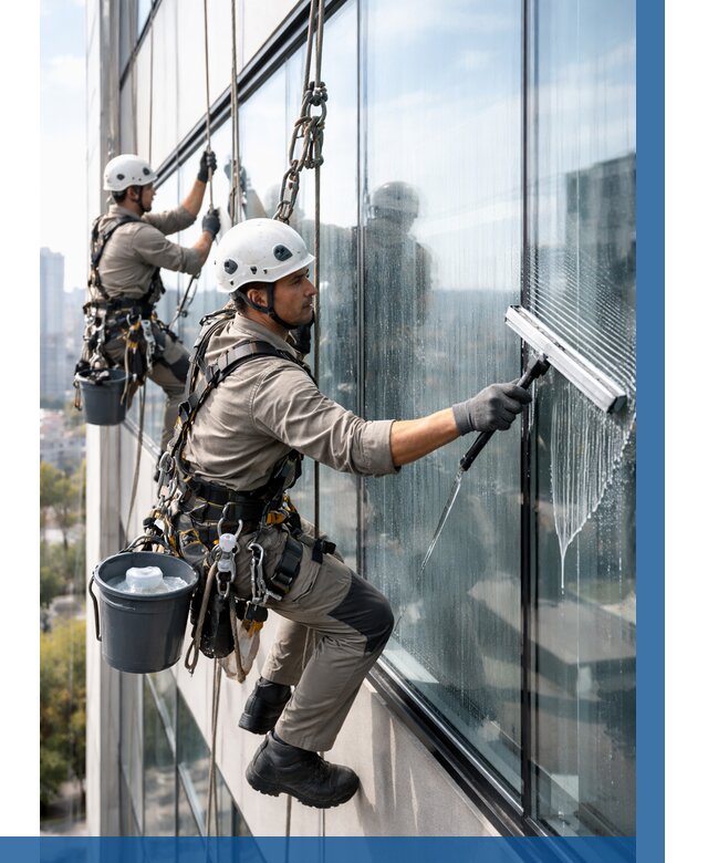 Мойка окон альпинистами в Салавате от 4801 р. | ВЫСОТНИК-Слв