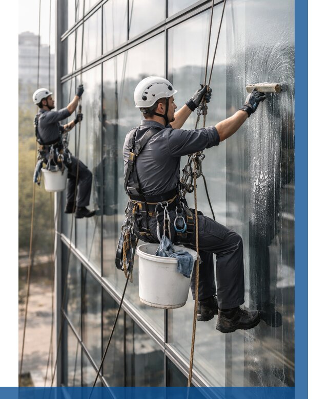 Мойка сплошного остекления в Салавате, заказать от 320 р.| ВЫСОТНИК-Слв