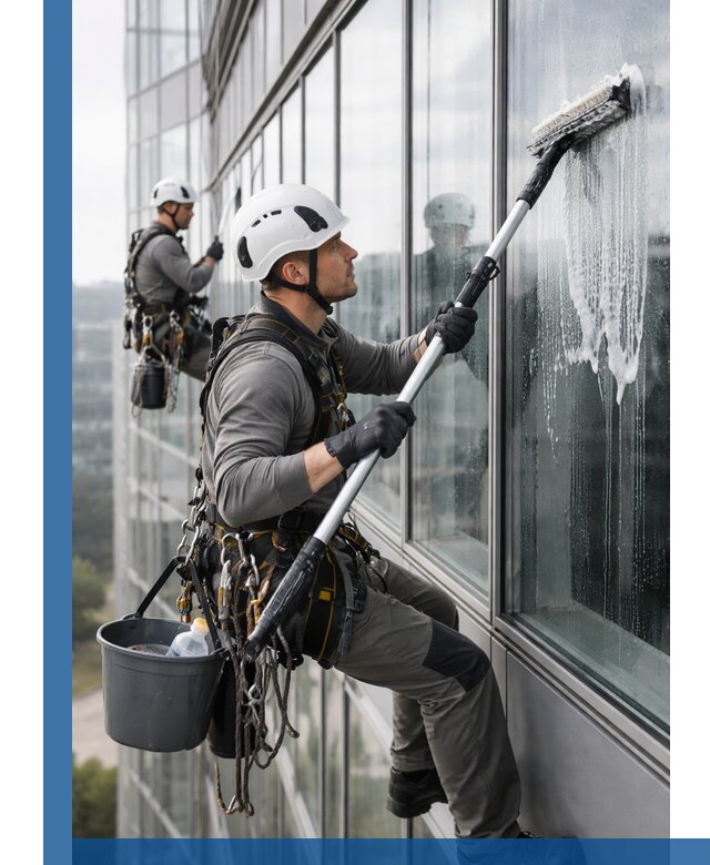 Высотная мойка сплошного остекления с выездом в Салавате