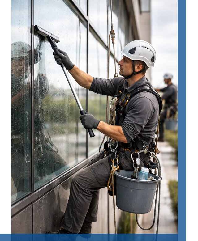 Мойка стеклянных фасадов в Салавате от 213 р. | ВЫСОТНИК-Слв