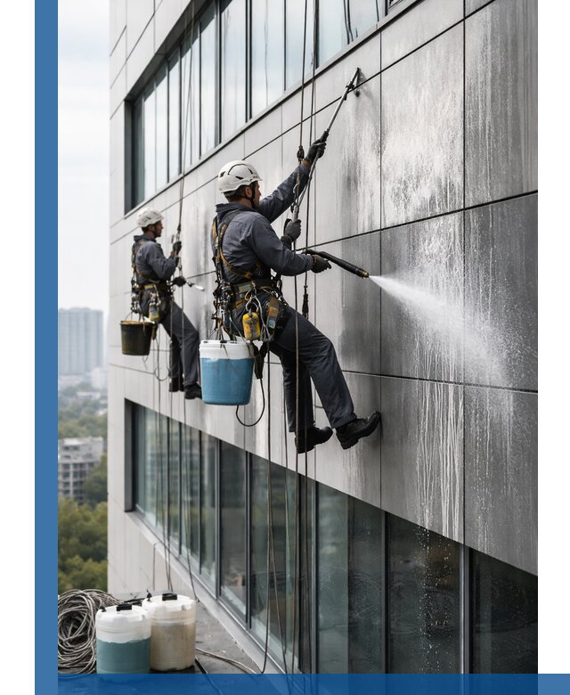 Профессиональная мойка вентилируемых фасадов в Салавате