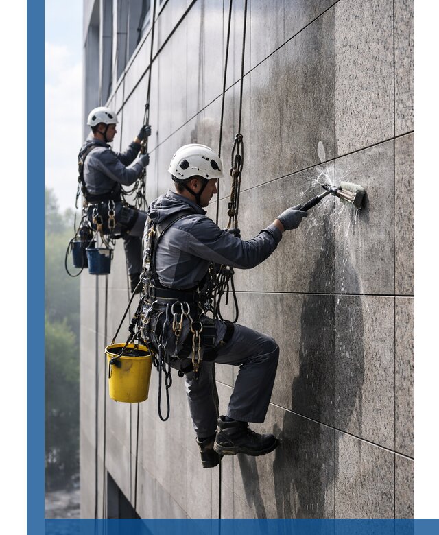 Профессиональная мойка фасада из керамогранита в Салавате