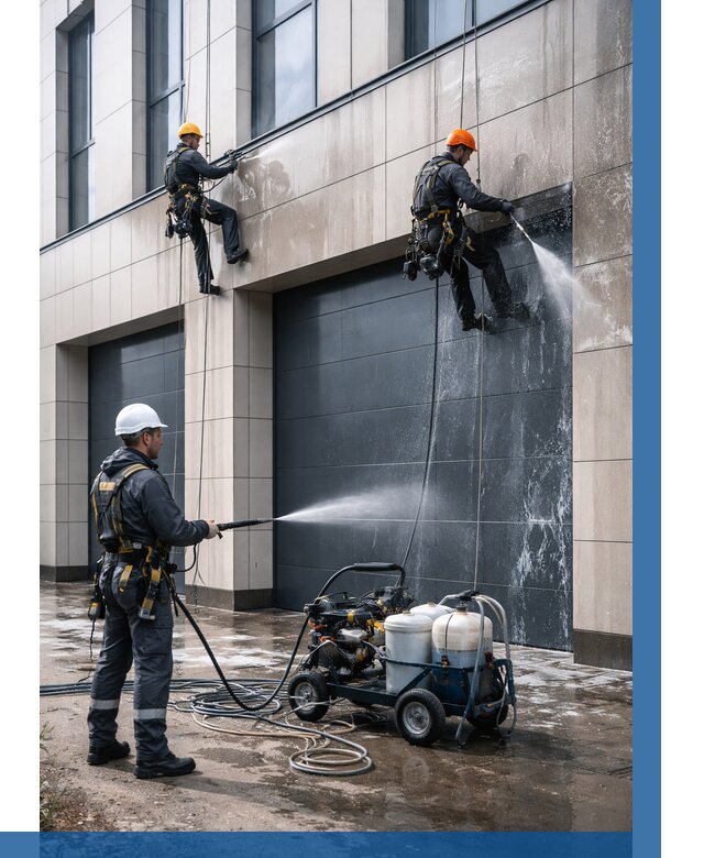 Послестроительная мойка фасада в Салавате от 320 р. | ВЫСОТНИК-Слв