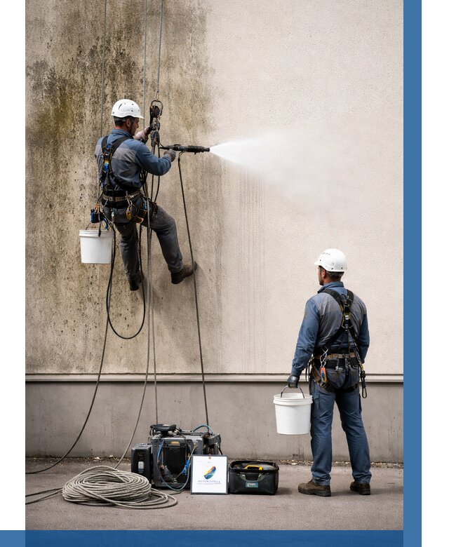 Очистка фасада от плесени в Салавате от 320 р. | ВЫСОТНИК-Слв