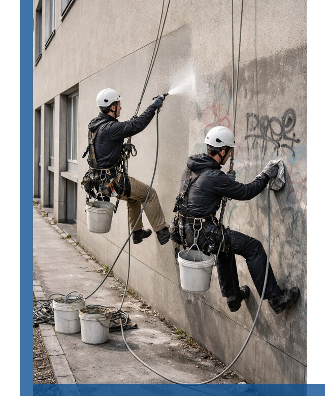 Антиграффити покрытие фасада с защитой от надписей в Салавате