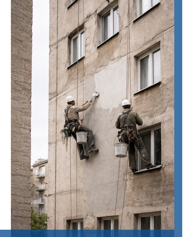 Косметический ремонт фасада в Салавате от 1174 р. | ВЫСОТНИК-Слв