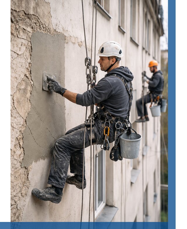 Восстановление штукатурки фасада в Салавате от 1280 р. | ВЫСОТНИК-Слв