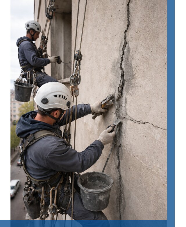 Заделка трещин на фасаде в Салавате от 960 р. | ВЫСОТНИК-Слв