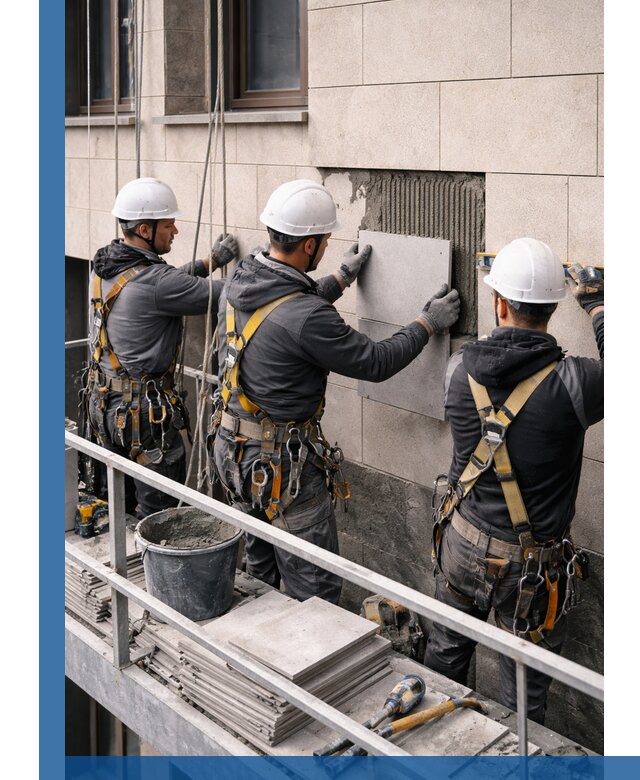 Ремонт облицовки фасада плиткой в Салавате с гарантией