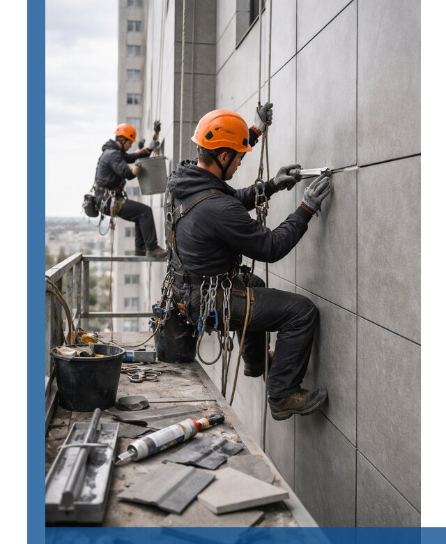 Профессиональный ремонт фасада из керамогранита в Салавате