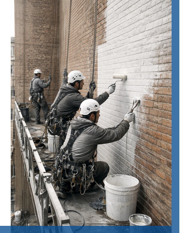 Покраска кирпичного фасада в Салавате от 373 р. | ВЫСОТНИК-Слв