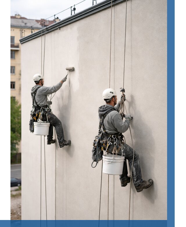 Покраска оштукатуренного фасада в Салавате от 341 р. | ВЫСОТНИК-Слв