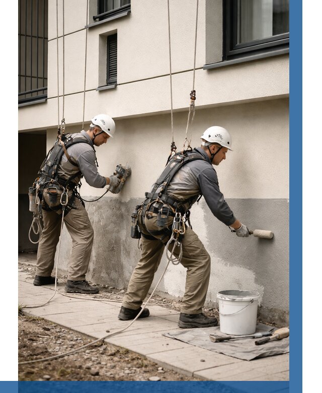 Окраска цоколя здания в Салавате от 480 р. под ключ | ВЫСОТНИК-Слв