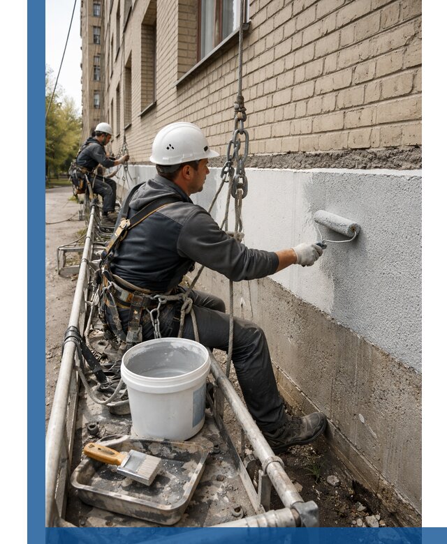 Окраска цоколя здания в Салавате профессионально и надежно