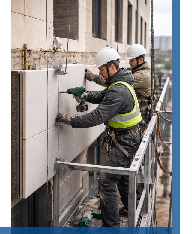 Монтаж фасадных термопанелей в Салавате от 1600 р. | ВЫСОТНИК-Слв