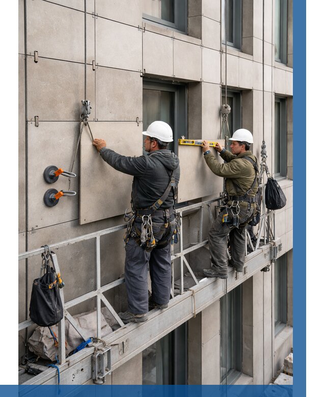 Монтаж керамогранита на фасад в Салавате от 2667 р. | ВЫСОТНИК-Слв