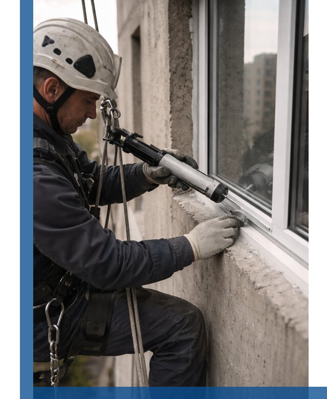 Герметизация оконных швов снаружи в Салавате профессионально