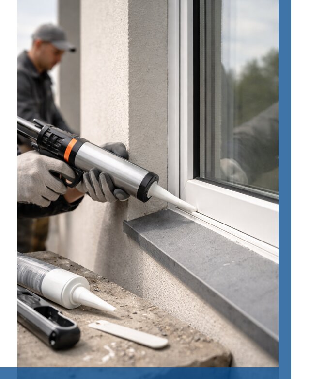 Герметизация монтажных швов окон в Салавате от 693 р. | ВЫСОТНИК-Слв