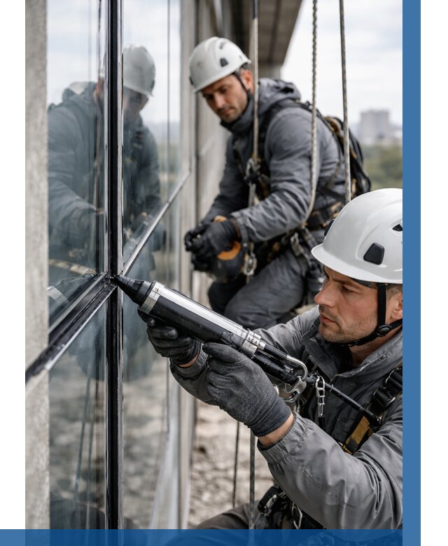 Герметизация витражных швов в Салавате от 693 р. | ВЫСОТНИК-Слв