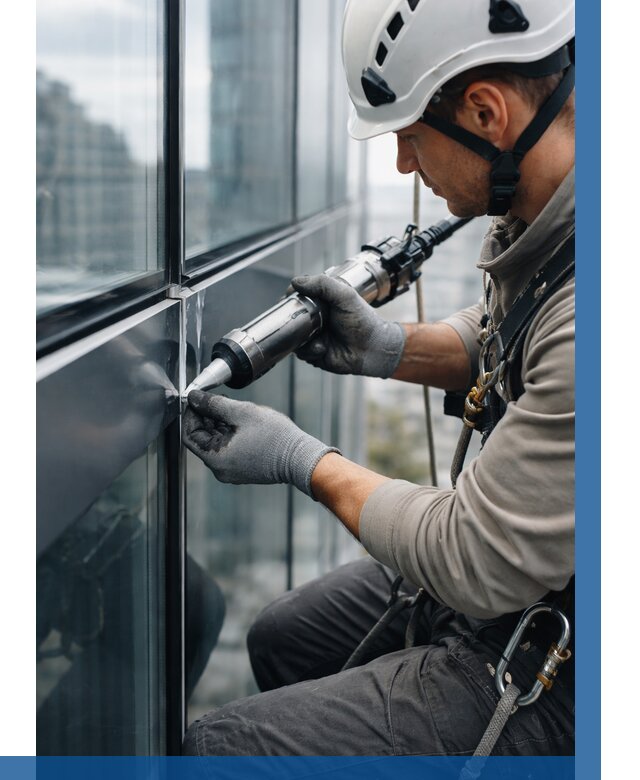 Герметизация стыков витража в Салавате от 1280 р. | ВЫСОТНИК-Слв