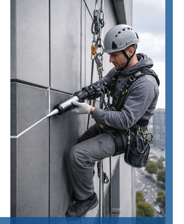 Герметизация стыков фасадных панелей в Салавате от 6935 р.| ВЫСОТНИК-Слв