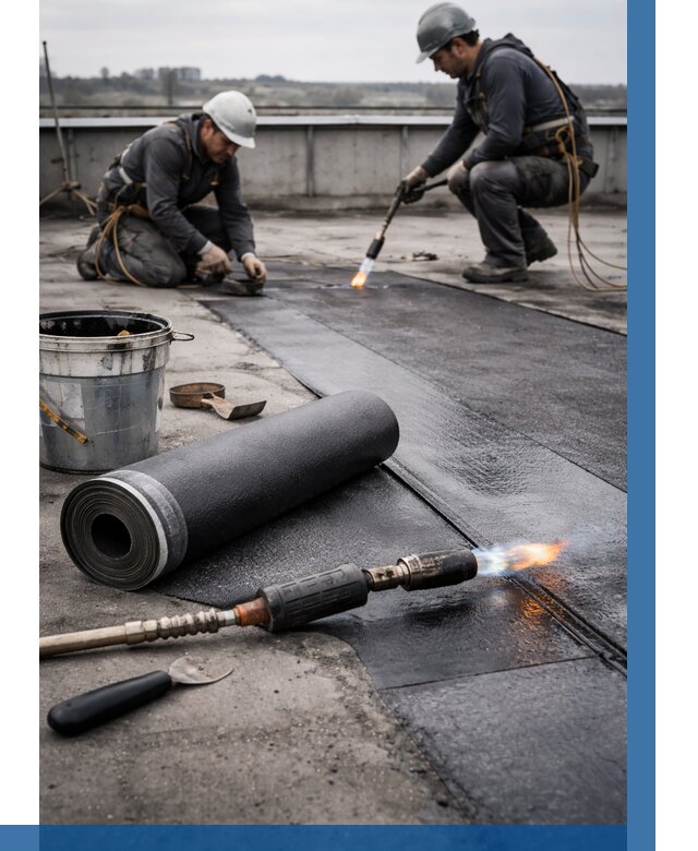 Ремонт рулонной кровли в Салавате от 693 р. | ВЫСОТНИК-Слв