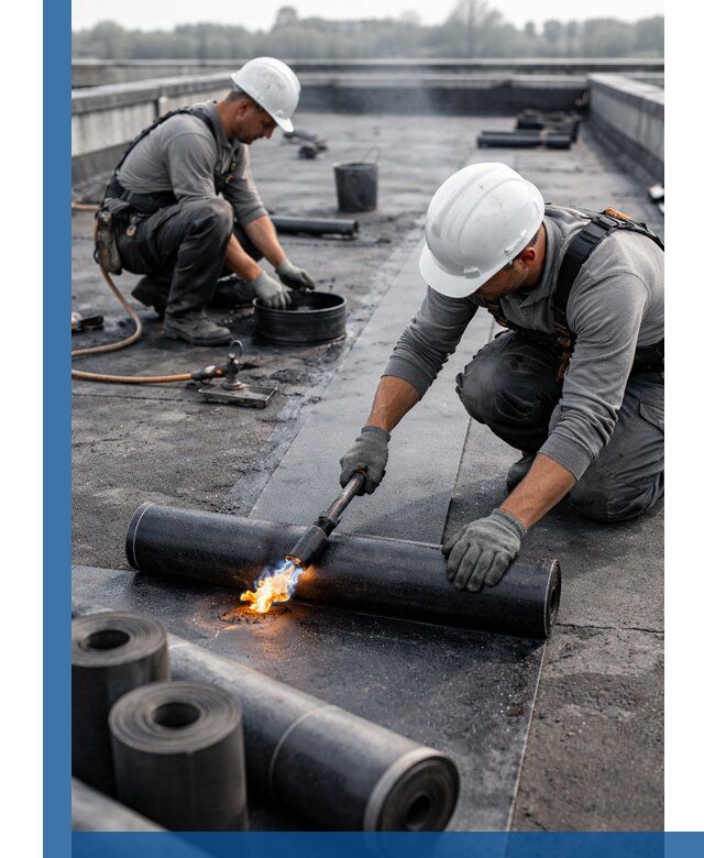 Ремонт рулонной кровли в Салавате герметизация и восстановление