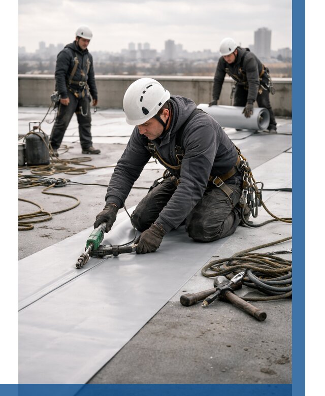 Ремонт мембранной кровли в Салавате от 1920 р./м2 | ВЫСОТНИК-Слв