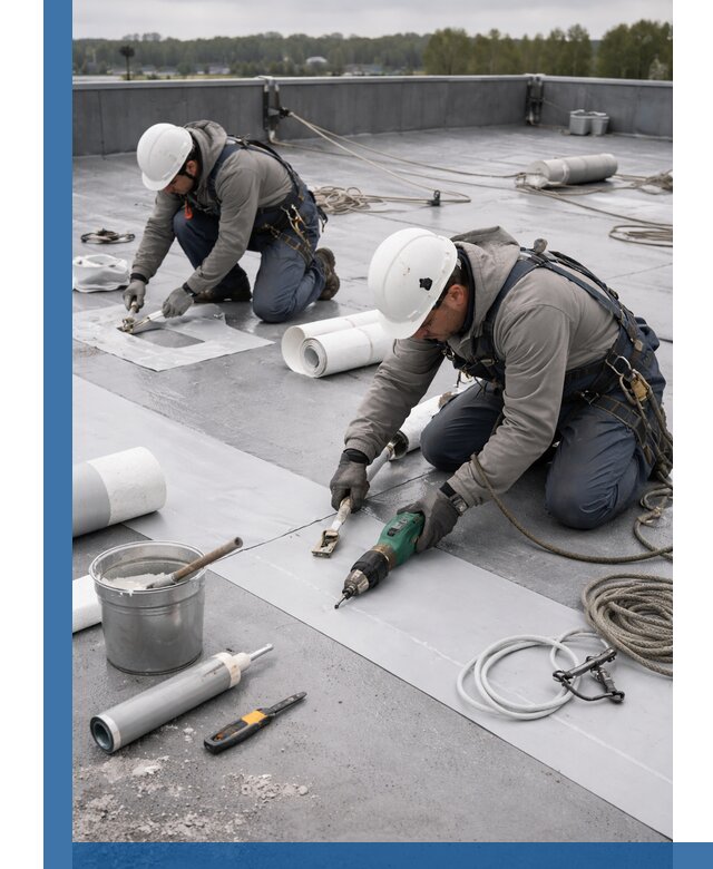 Ремонт мембранной кровли в Салавате качественно и с гарантией