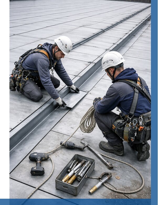 Ремонт фальцевой кровли в Салавате от 747 р. | ВЫСОТНИК-Слв