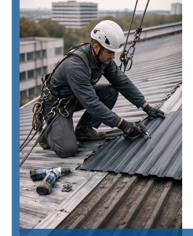 Ремонт профнастила на кровле в Салавате, работы под ключ