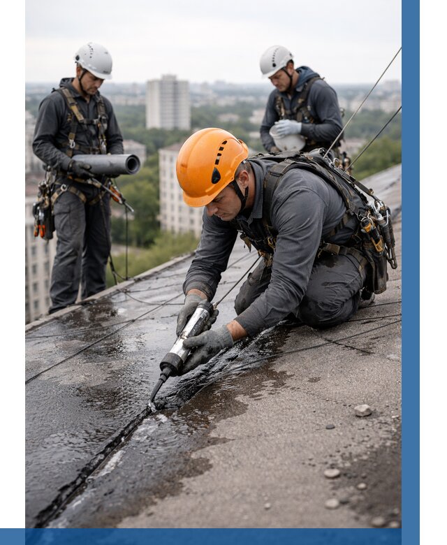 Устранение протечек кровли в Салавате от 12803 р. | ВЫСОТНИК-Слв