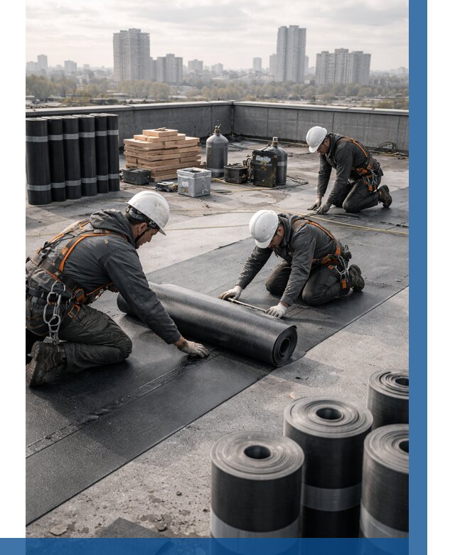 Монтаж мягкой кровли под ключ в Салавате от 480 р. | ВЫСОТНИК-Слв