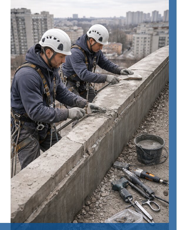 Ремонт парапета на кровле в Салавате от 1600 р. | ВЫСОТНИК-Слв