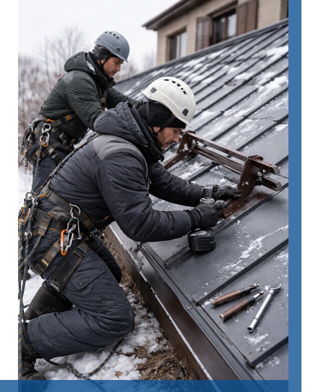 Монтаж снегозадержателей в Салавате от 480 р. | ВЫСОТНИК-Слв