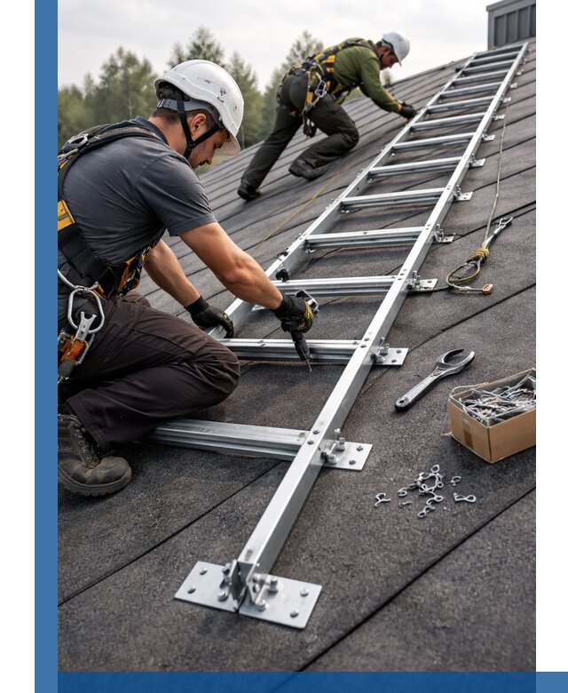 Профессиональный монтаж кровельной лестницы в Салавате под ключ