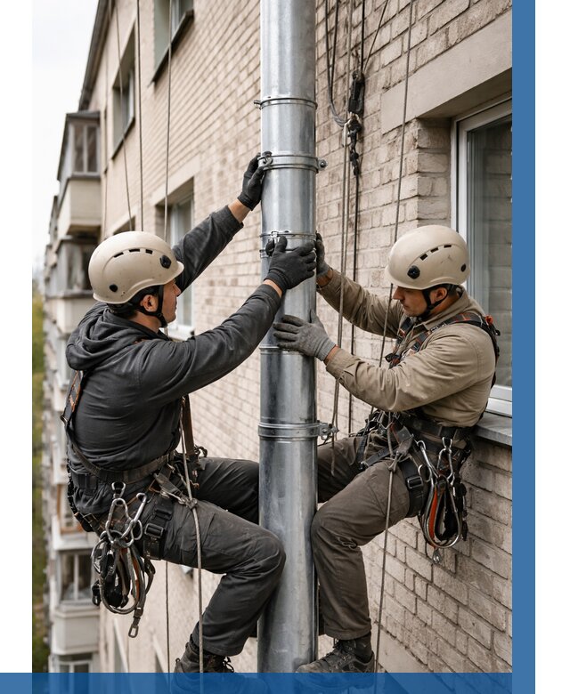 Замена водосточных труб в Салавате от 6935 р. | ВЫСОТНИК-Слв