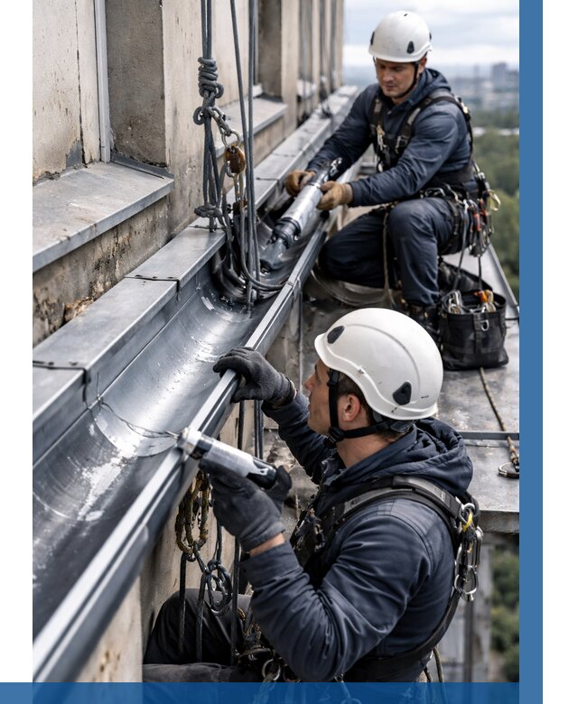 Ремонт водосточных желобов в Салавате от 6935 р. | ВЫСОТНИК-Слв