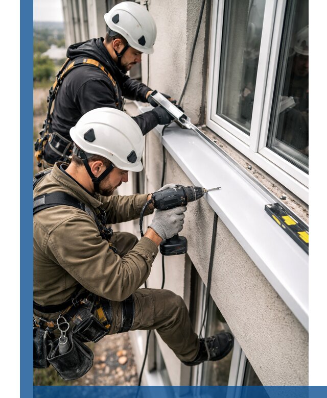 Профессиональный монтаж оконных отливов и отведения воды в Салавате