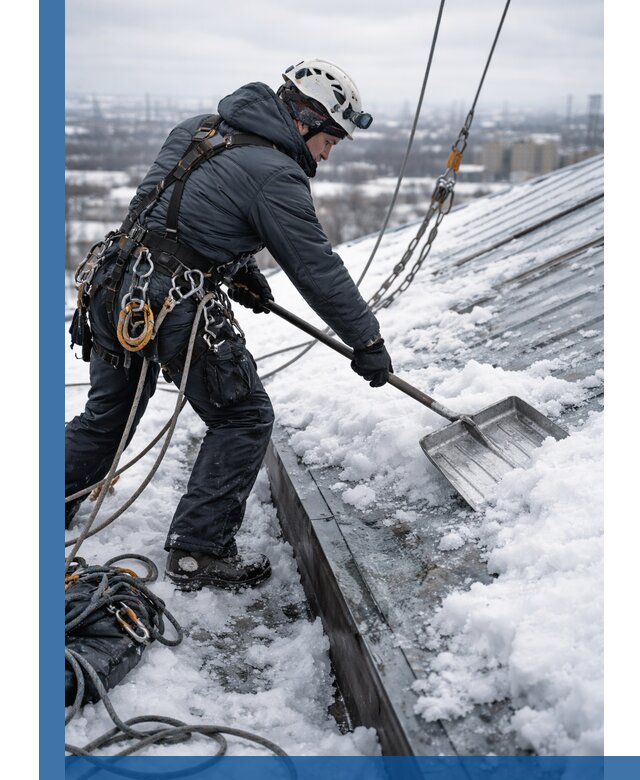 Профессиональная очистка кровли от снега и наледи в Салавате