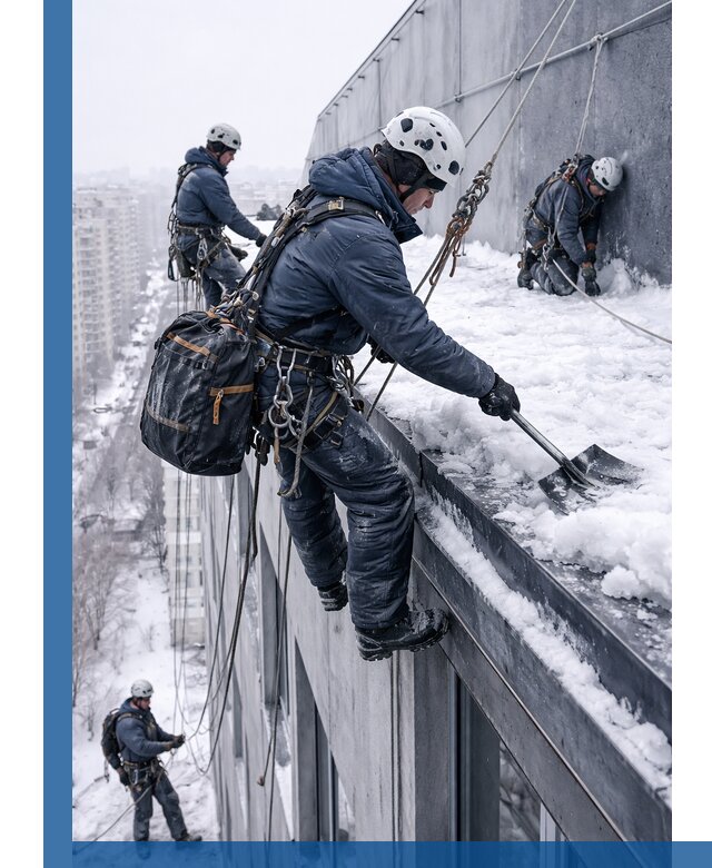 Абонентское обслуживание кровли зимой в Салавате регулярный уход