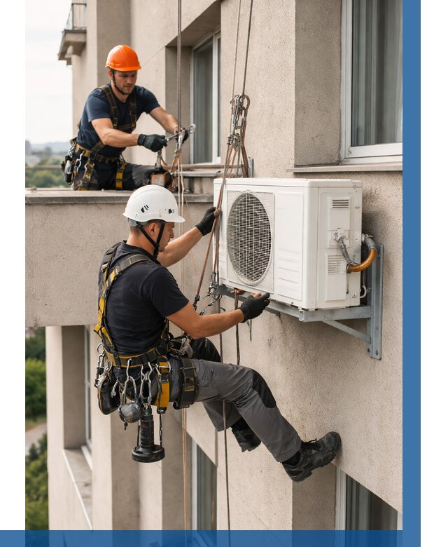 Монтаж внешнего блока кондиционера в Салавате от 6935 р. | ВЫСОТНИК-Слв