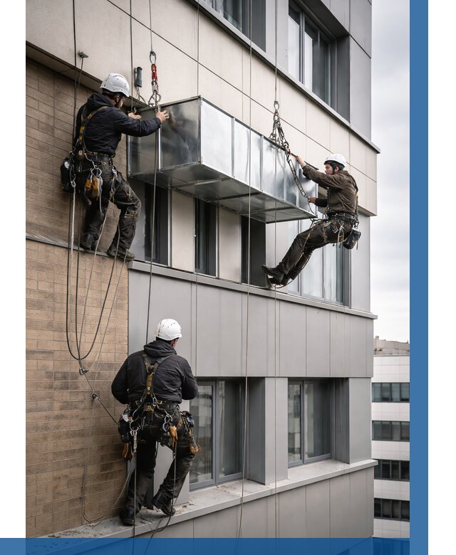 Монтаж воздуховодов на фасаде в Салавате от 1600 р. | ВЫСОТНИК-Слв