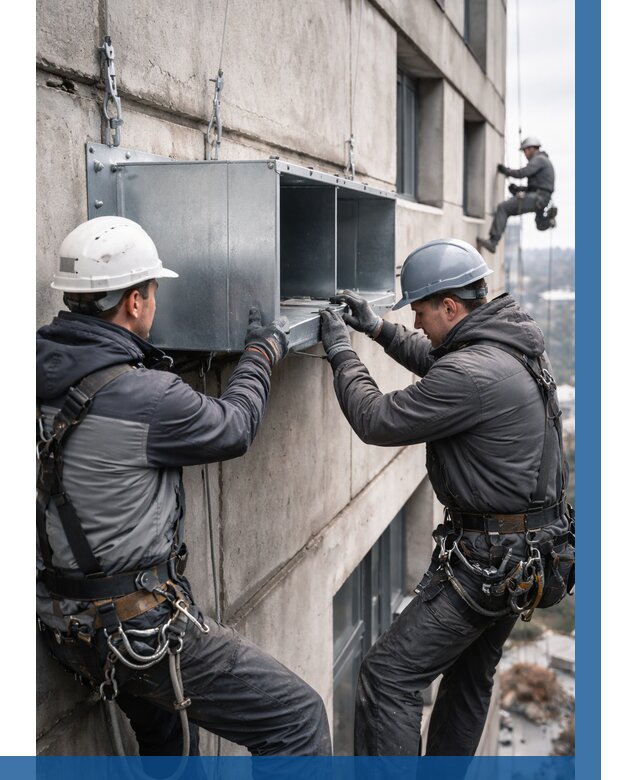 Монтаж вентиляционных коробов в Салавате от 3201 р. | ВЫСОТНИК-Слв