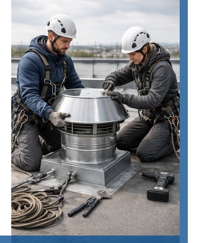 Установка дефлекторов на кровле в Салавате от 4801 р. | ВЫСОТНИК-Слв