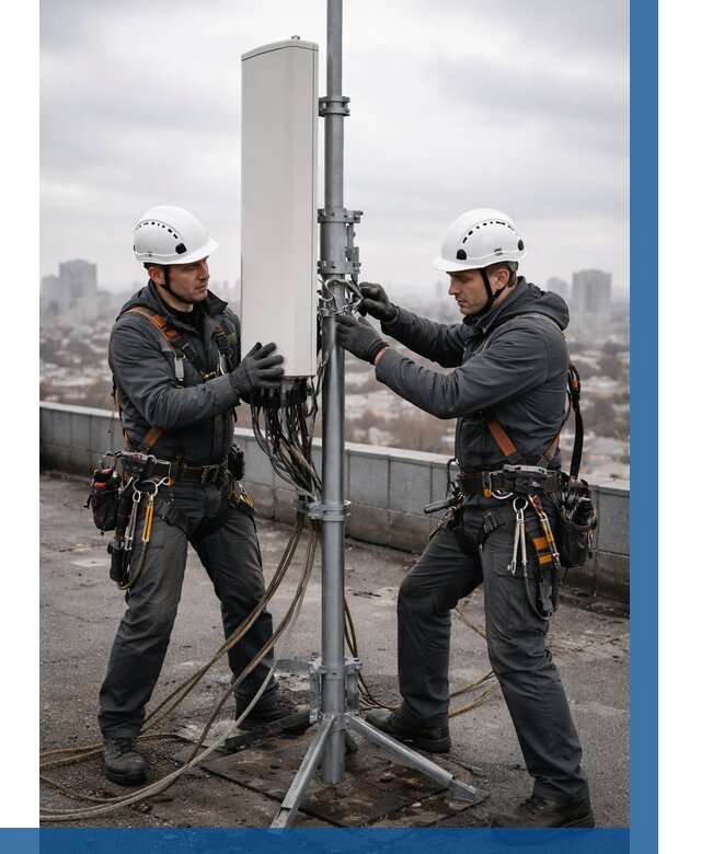 Монтаж антенн связи на крыше в Салавате от 9069 р. | ВЫСОТНИК-Слв