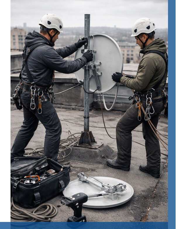 Демонтаж антенн на крыше в Салавате от 4801 р. | ВЫСОТНИК-Слв