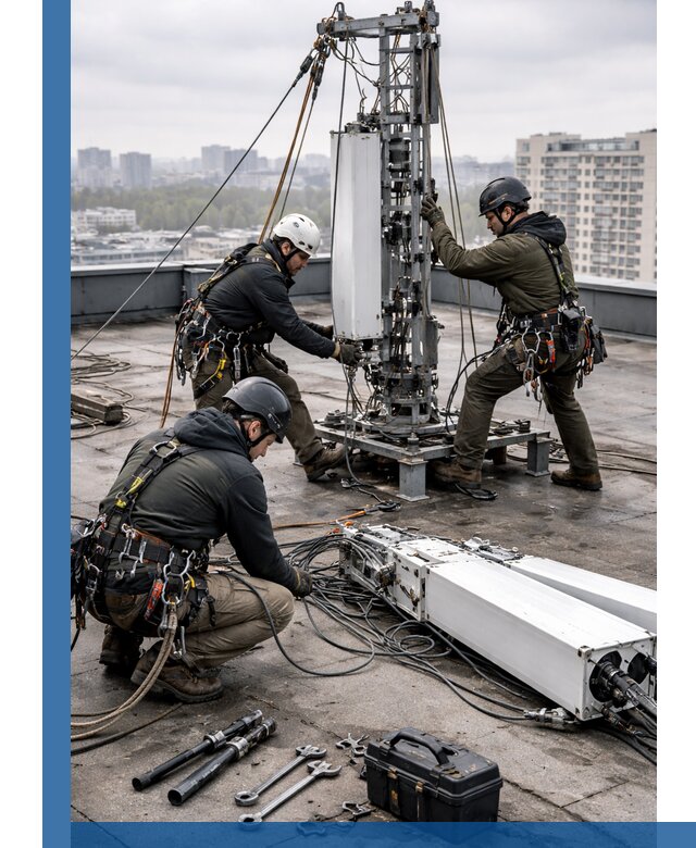 Демонтаж антенн на крыше зданий в Салавате с гарантией