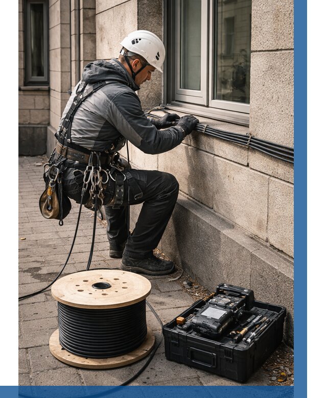 Прокладка оптоволоконного кабеля в Салавате от 854 р. | ВЫСОТНИК-Слв