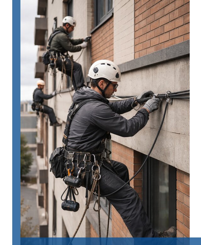 Крепление кабеля на фасаде монтаж и крепеж в Салавате